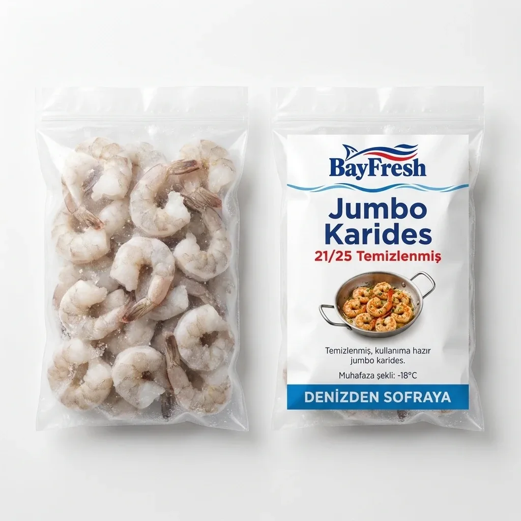Jumbo Karides 21/25 Temizlenmiş